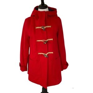 Vintage American Eagle Outfitters Hooded Coat Red Size Medium.